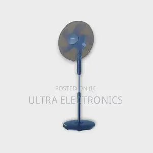 Philips Brand Pedestal Stand Fan Featuring a Dark Blue Color