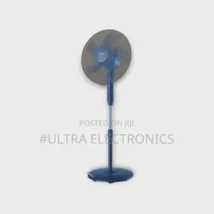 Philips Brand Pedestal Stand Fan Featuring a Dark Blue Color