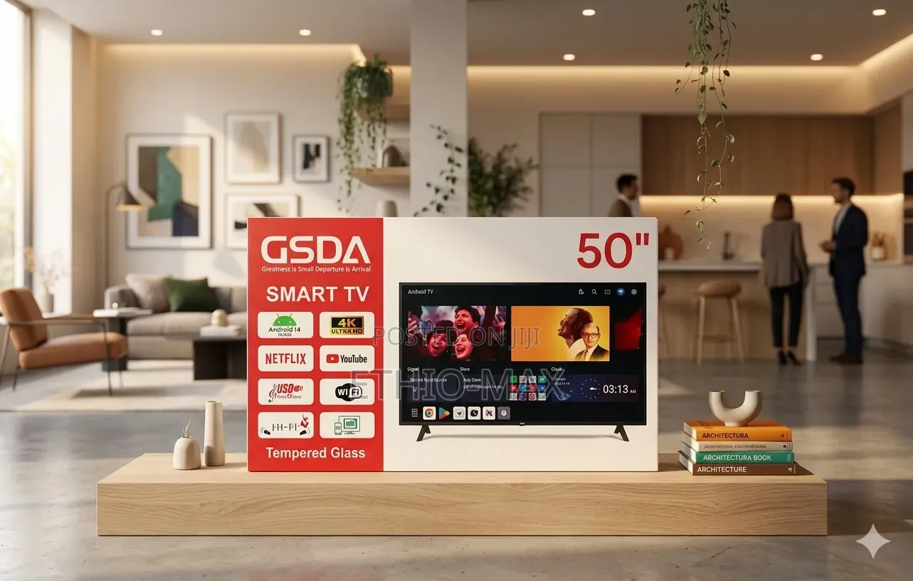 Gsda 50” Smart Android Tv – 2026 New | Original | 3 Year Warranty