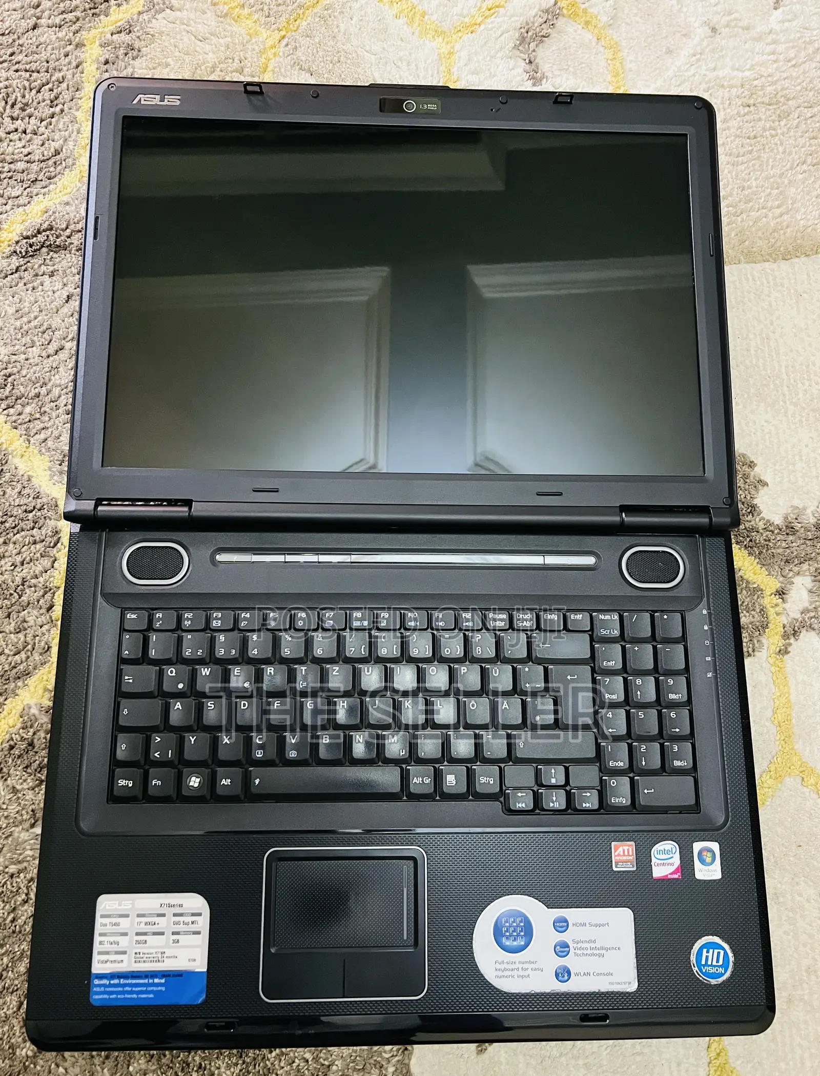Laptop Asus 4GB Intel Core 2 Duo HDD 250GB