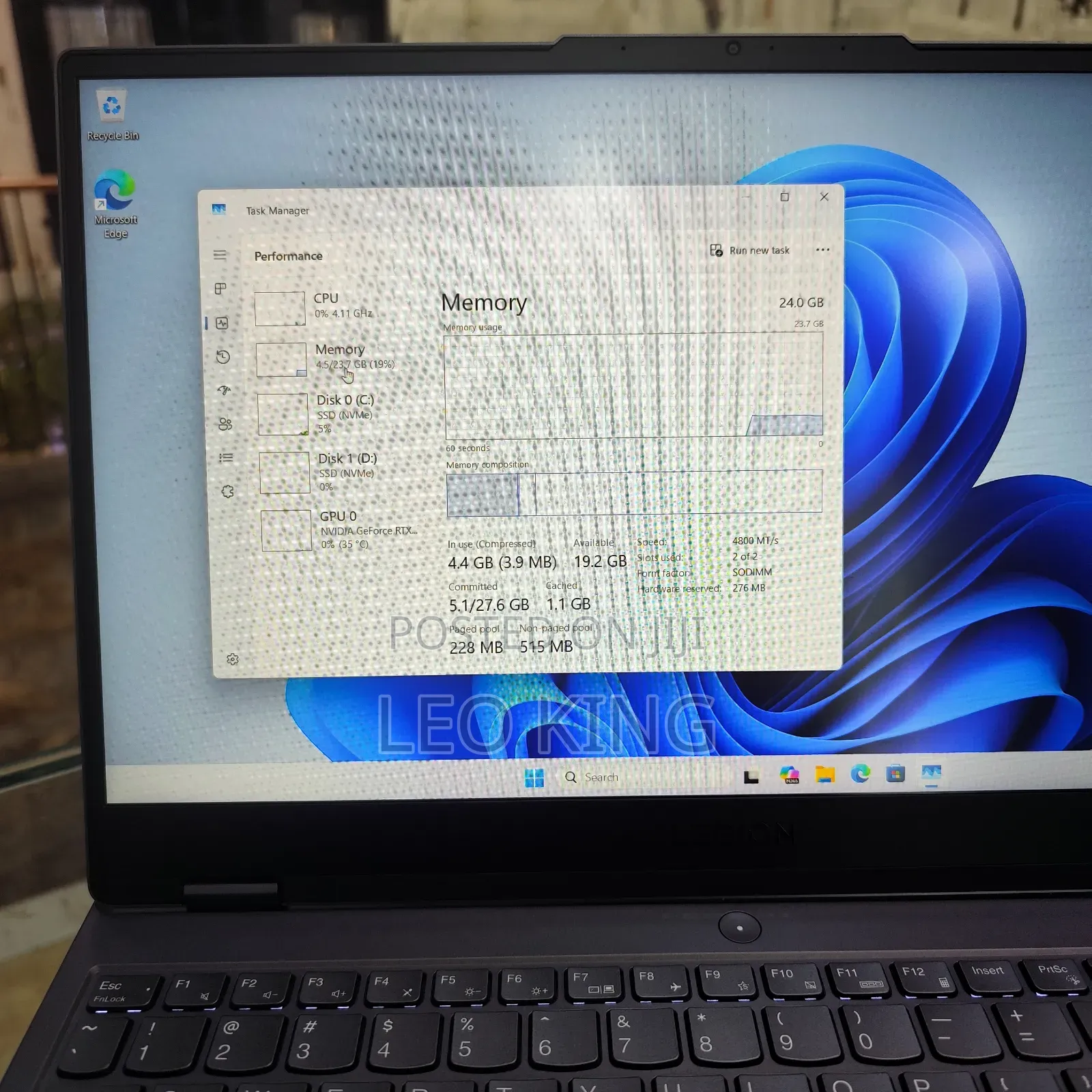 New Laptop Lenovo Legion 5 24GB Intel Core i7 SSD 1T