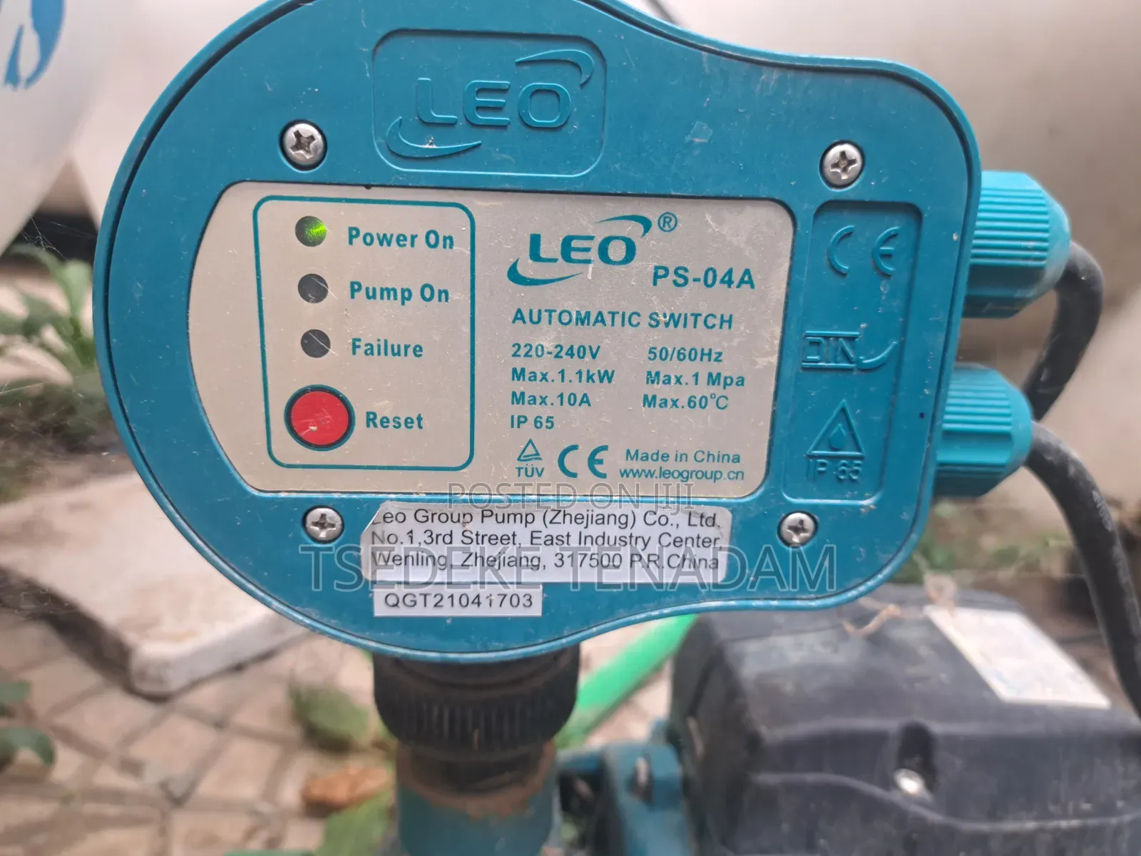 Water Tanker 2000l With 1hp Booster Pump Set