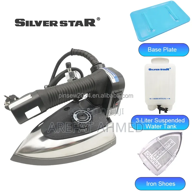 Silver Star Gravity Feed Steam Iron, a Heavy-Duty Industrial Iron