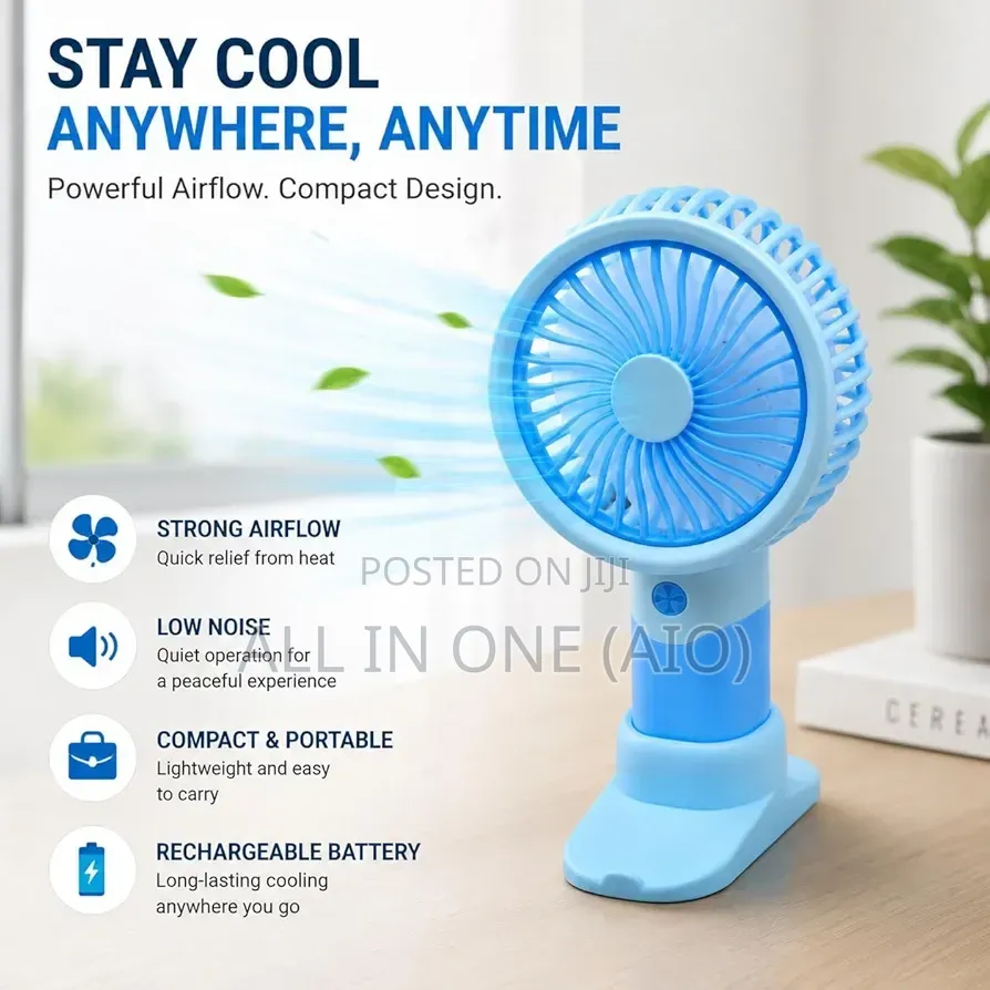 Rechargeable Mini Desktop Fan