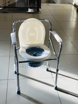 Folding Mobile Commode Toilet Bucket Safety