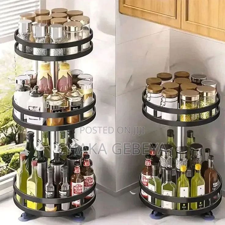 የሚሽከረከር መደርደሪያ - 60cm, Rust-Proof, Space-Saving