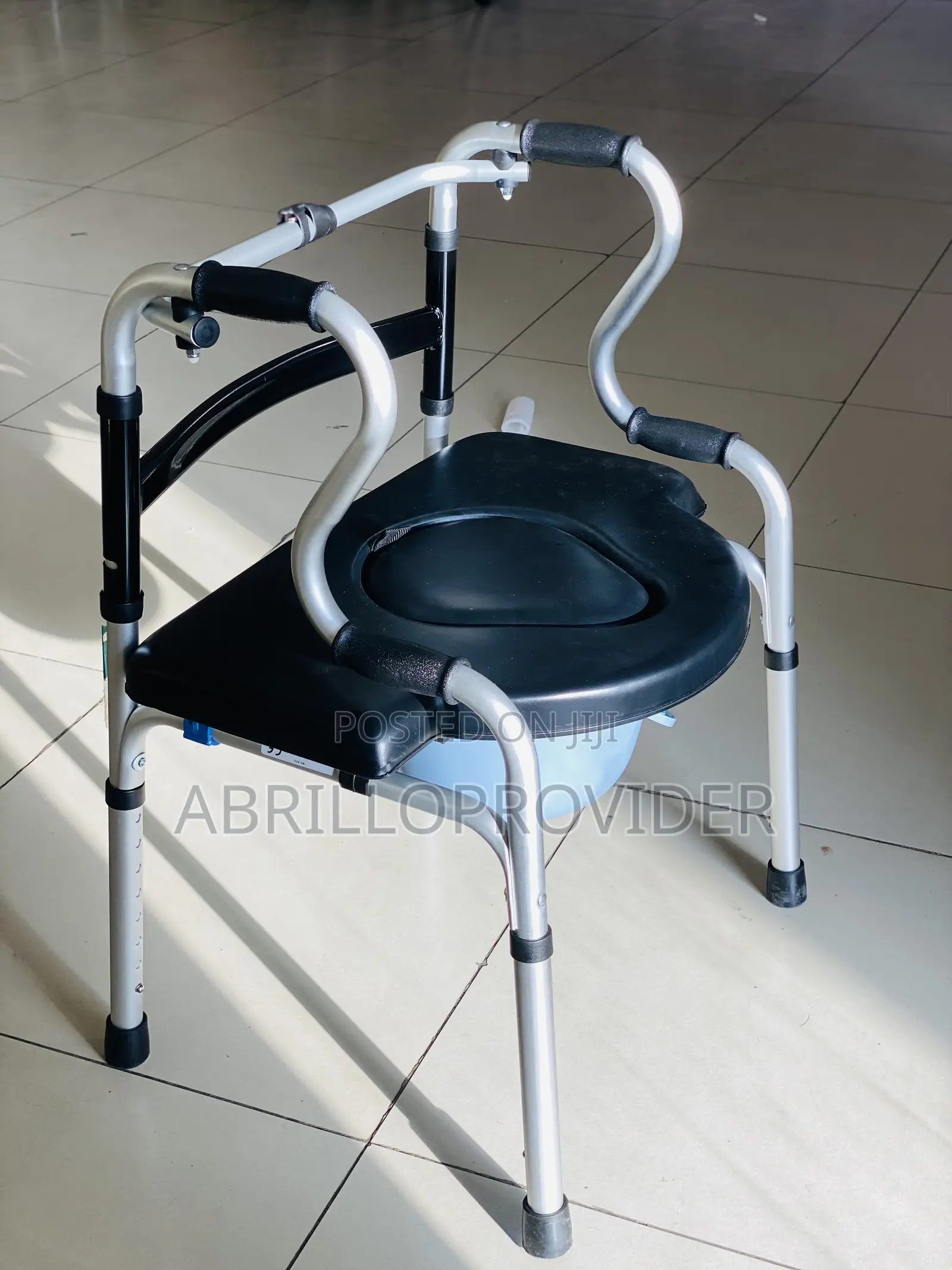 Lightweight Portable Walking Aid With Toilet