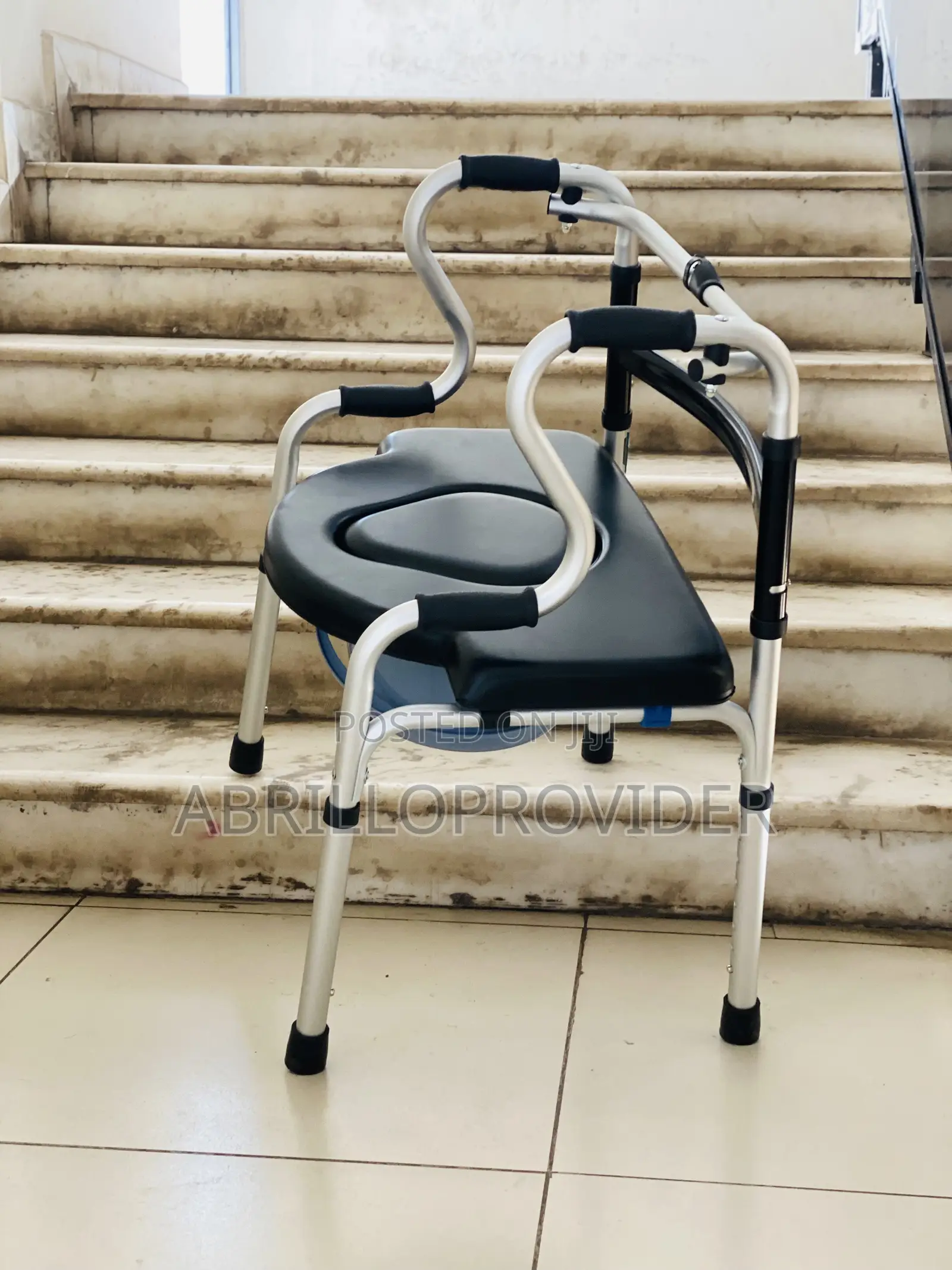 Portable Walking Aid With Toilet