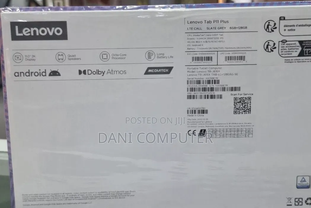 New Lenovo Tab P11 Plus 128 GB
