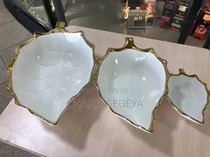 Handmade Clay Leaf-shaped Serving Bowls - 3 Sizes, Natural Clay