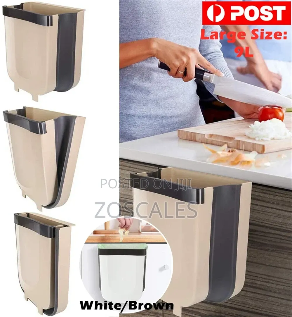 2pcs Foldable Door Hanging Trash Bin