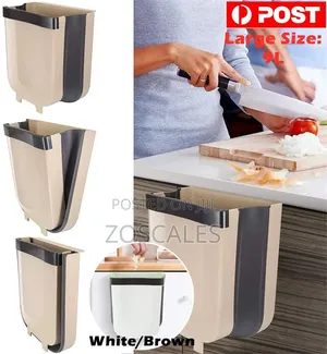 2pcs Foldable Door Hanging Trash Bin