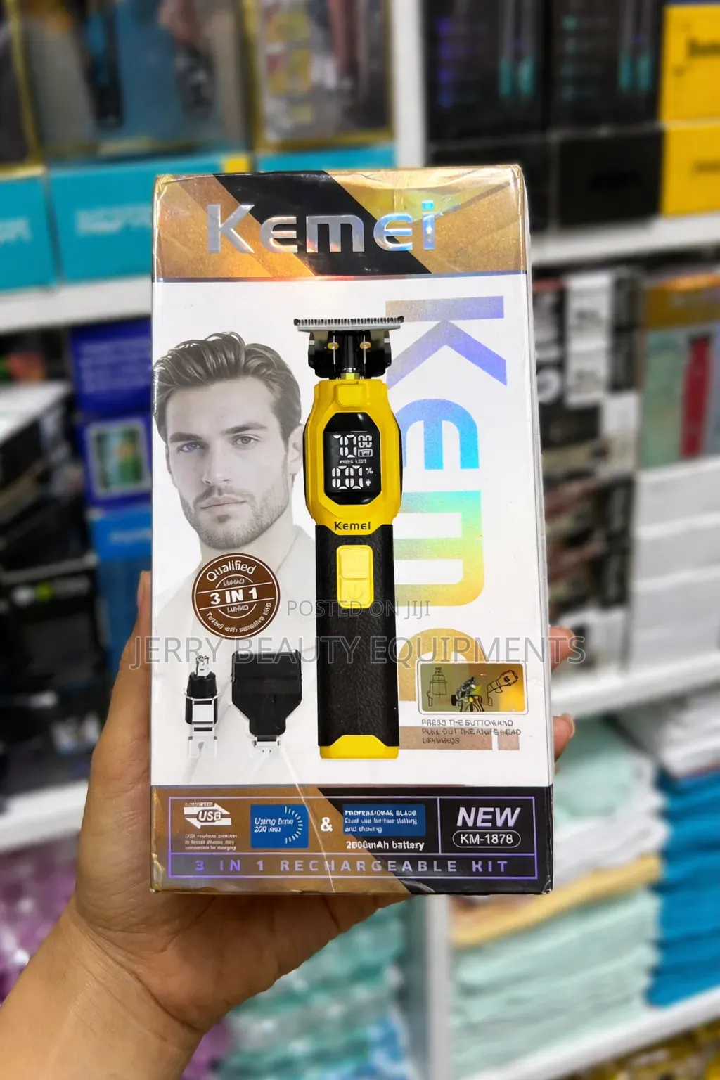 Kemei 1878 3 in 1 Rechargeable Kit