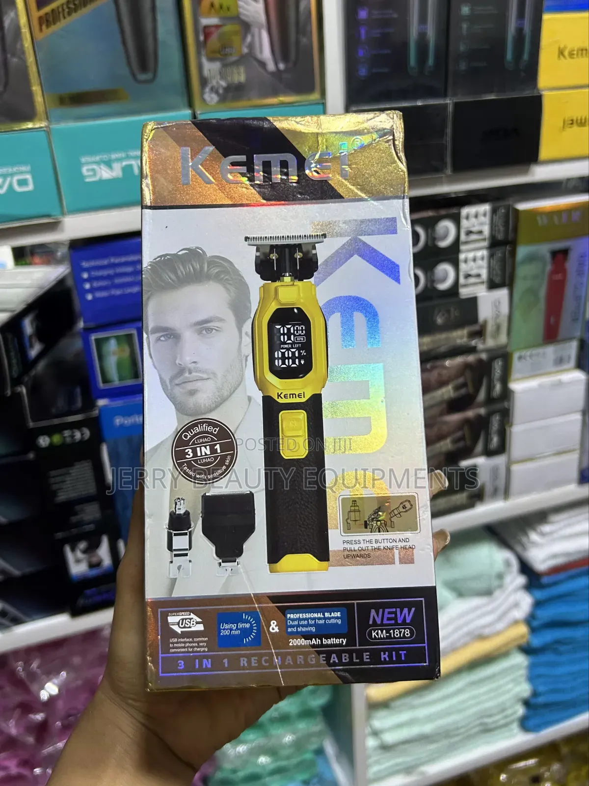 Kemei 1878 3 in 1 Rechargeable Kit