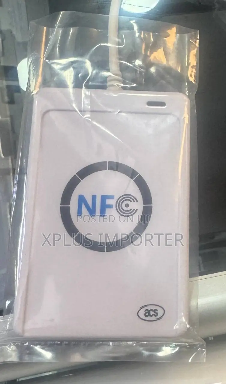 NFC Smart Card Reader and Writer in White.