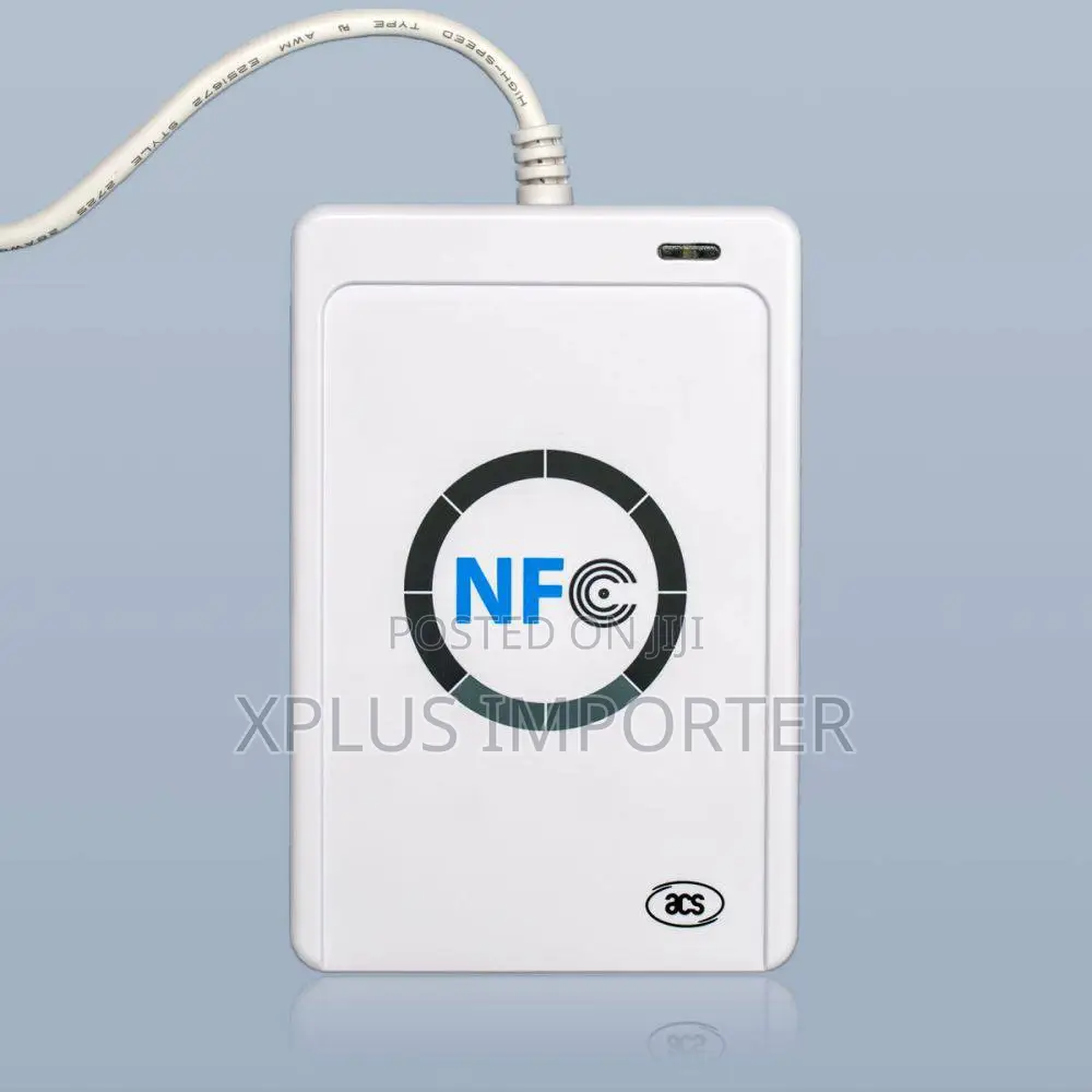 NFC Smart Card Reader and Writer in White.