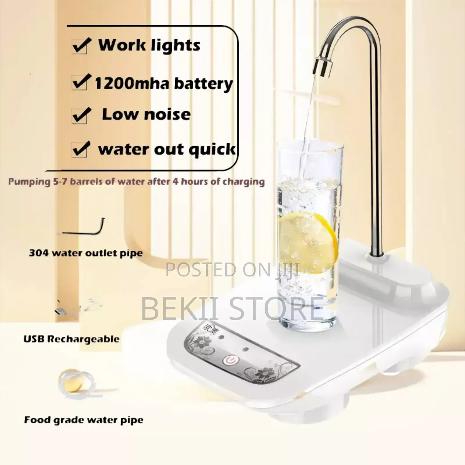 Portable Electric Water Dispenser Usb Rechargeable Water Bottle Pump