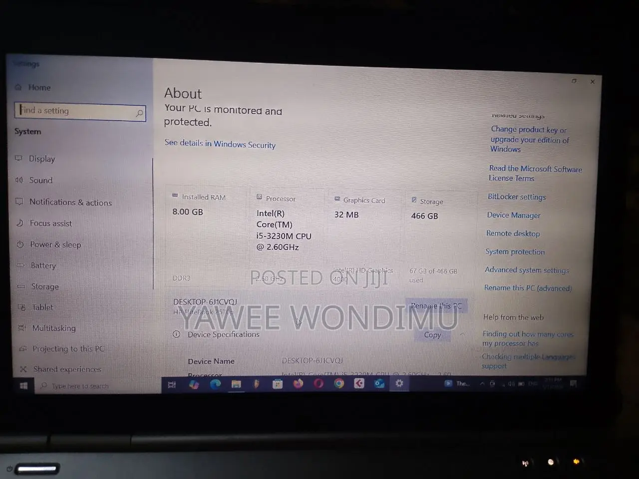 Laptop HP EliteBook 2570P 8GB Intel Core i5 HDD 512GB