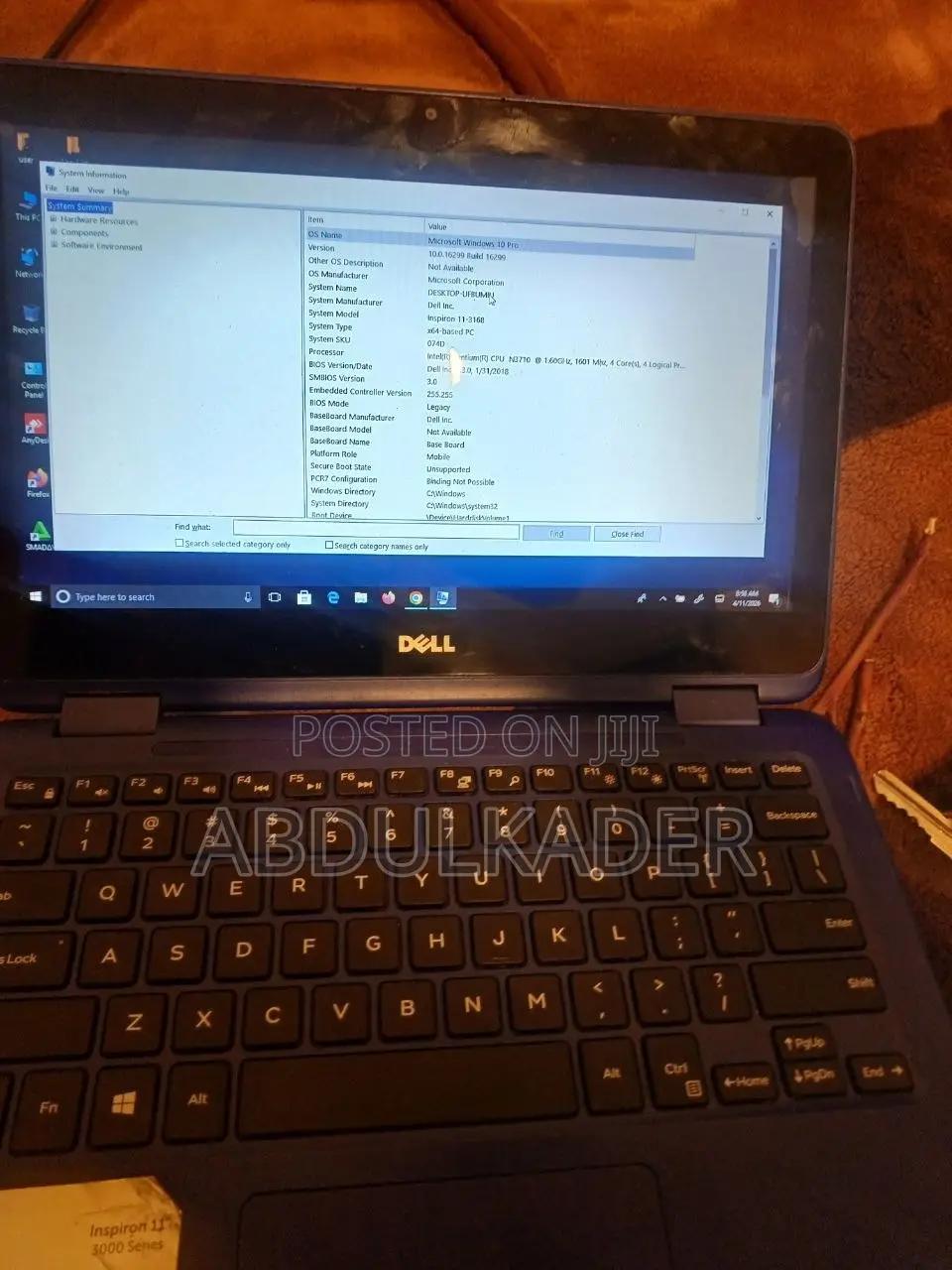 Laptop Dell Inspiron 11 3168 4GB Intel Pentium HDD 500GB