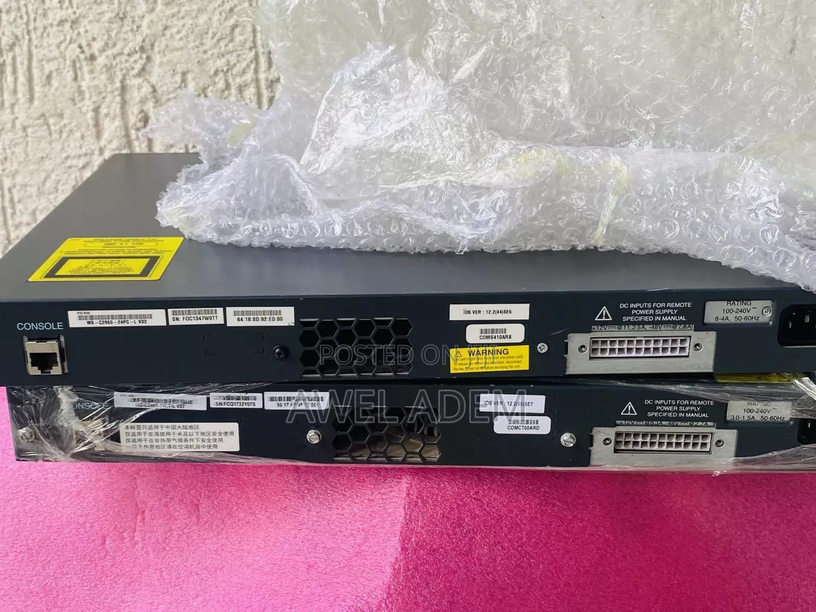 Cisco Catalyst 2960 Series Ws-C2960-24pc-L 24-Port Poe Network Switch