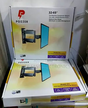 Pozzer Model-P4 Full Motion Cantilever Wall Mount for 32"–65" TVS