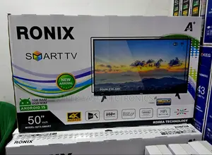 ​Ronix 50 Inch Tv Ultra Hd Smart Tv – Android 15 With Double Glass