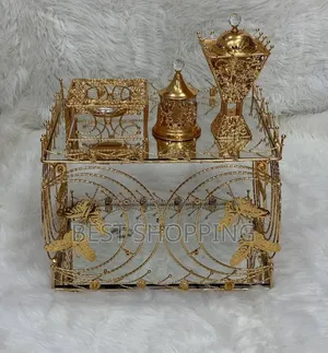 Saudi Golden Rokobot Coffee Set የሳውዲ ረከቦት