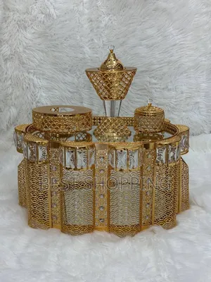 Luxurious Saudi Golden Rokobot Coffee Set የሳውዲ ረከቦት
