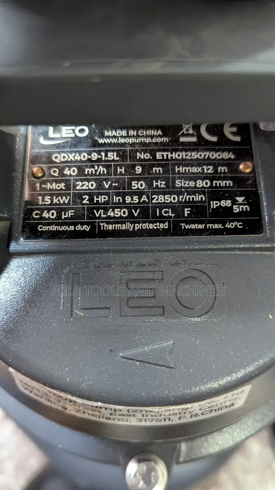 Leo Submersible Water Pump 2hp High Quality Pump