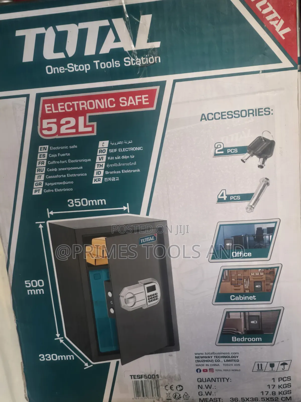 Total 52l Digital Electronic Safe Box