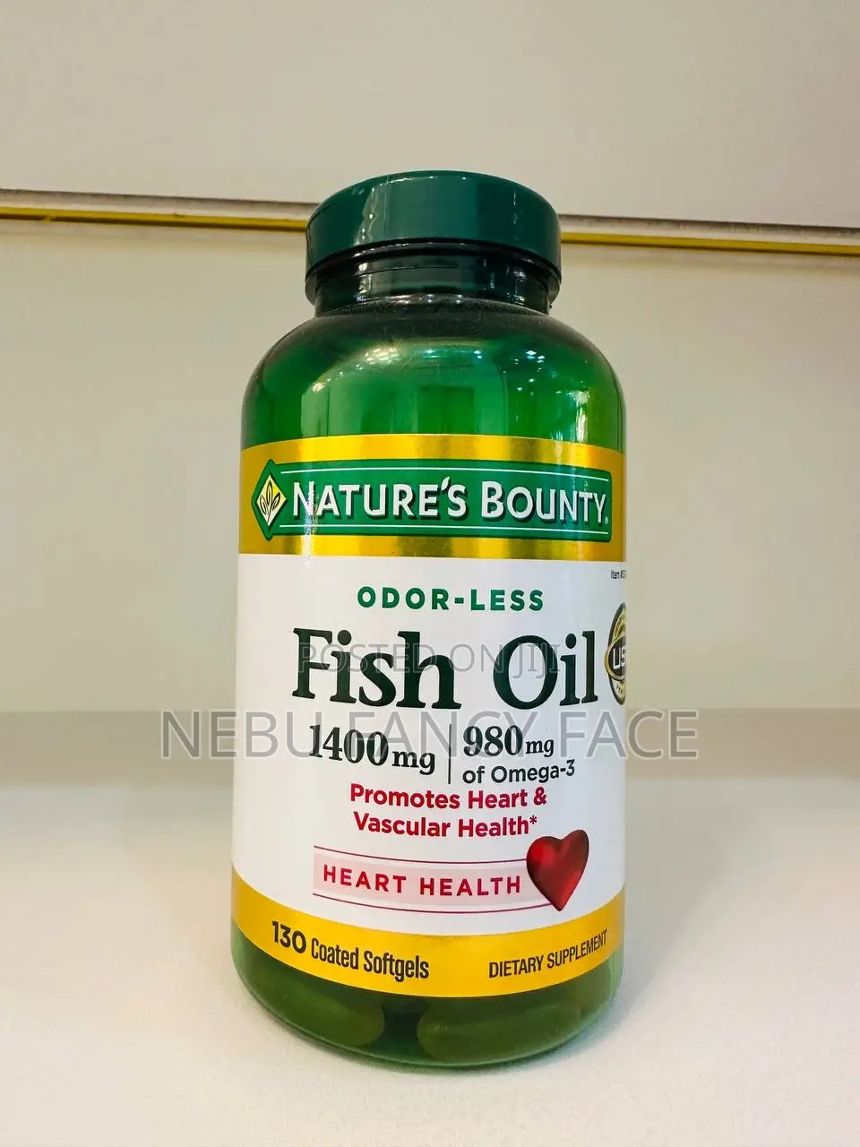 Nature's Bounty Odor-Less Fish Oil 1400 Mg Dietary Supplement.