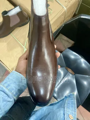 Men's Premium Leather Chelsea Boots - Dark Brown