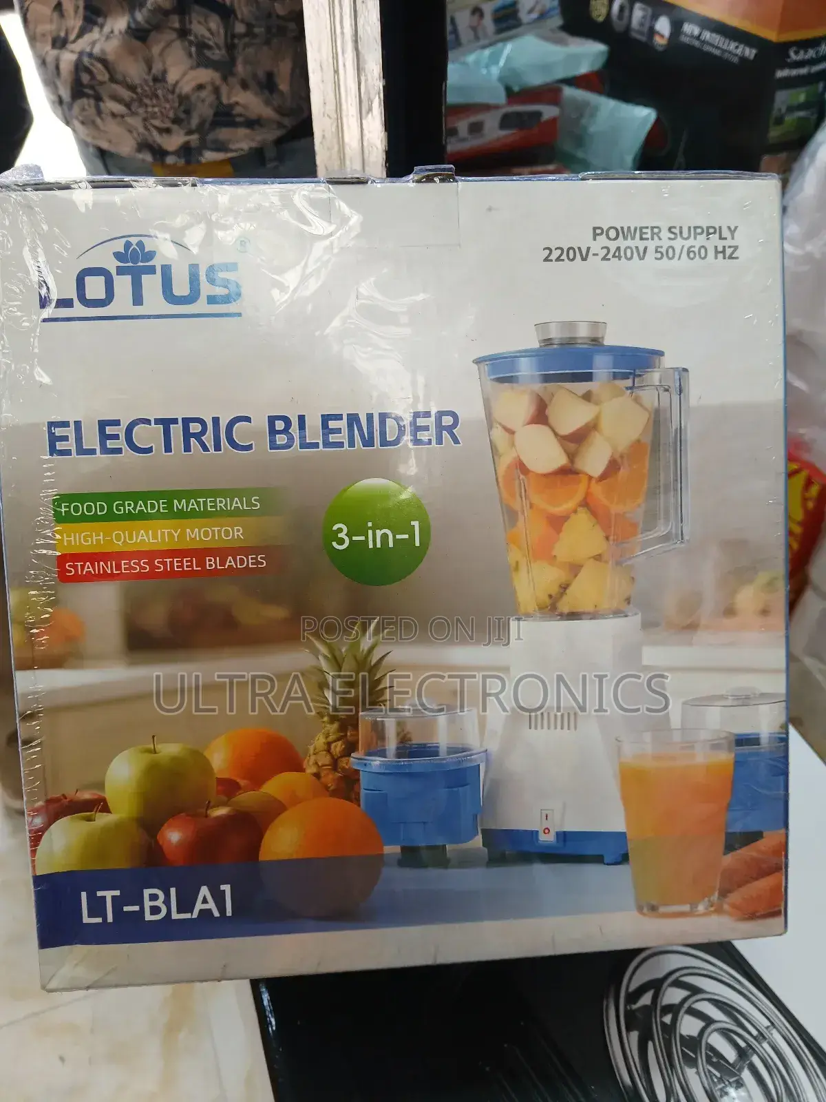 Juicer Lotus Lt-Bla1 3-in-1 Electric Blender Stainless Steel Blades.