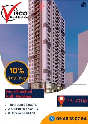 ለንግድ እጅግ ምቹና ተመራጭ በሆነው ቦሌ ደንበል የንግድ ሱቆችን ከ Visco Realestate.