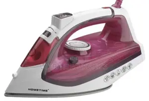 Steam Iron Hometime Model Kb-112bs in White and Magenta.