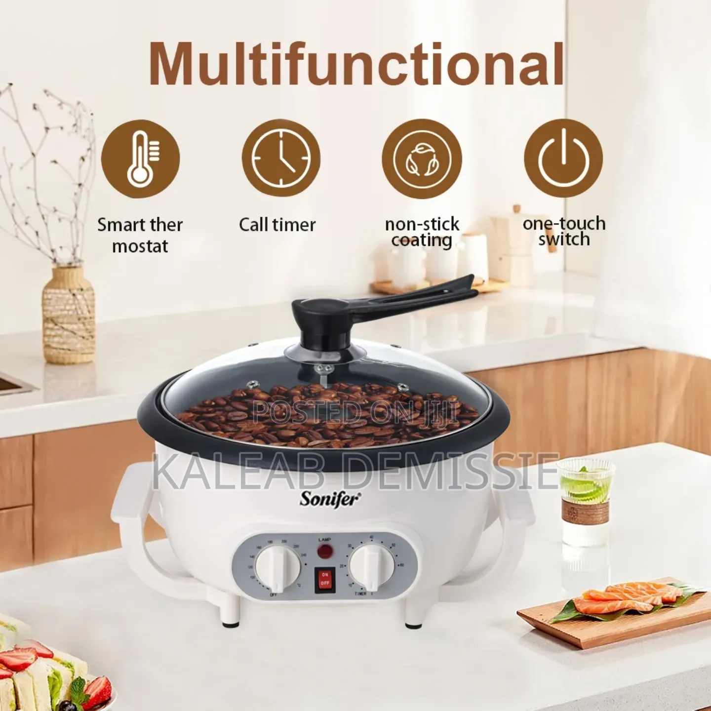 750g Sonifer Sf-3561 Electric Coffee Bean Roaster