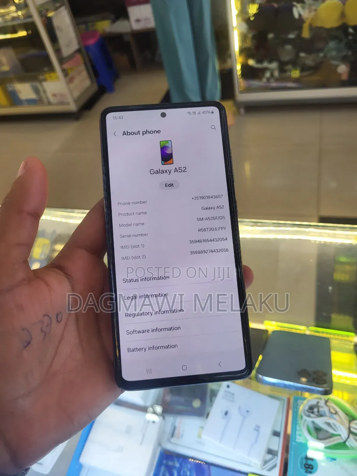 New Samsung Galaxy A52 128 GB Black