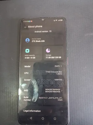 New ZTE Blade A56 128 GB Black