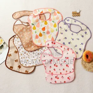 6pcs Waterproof Polyester Baby Feeding Bibs Sets.