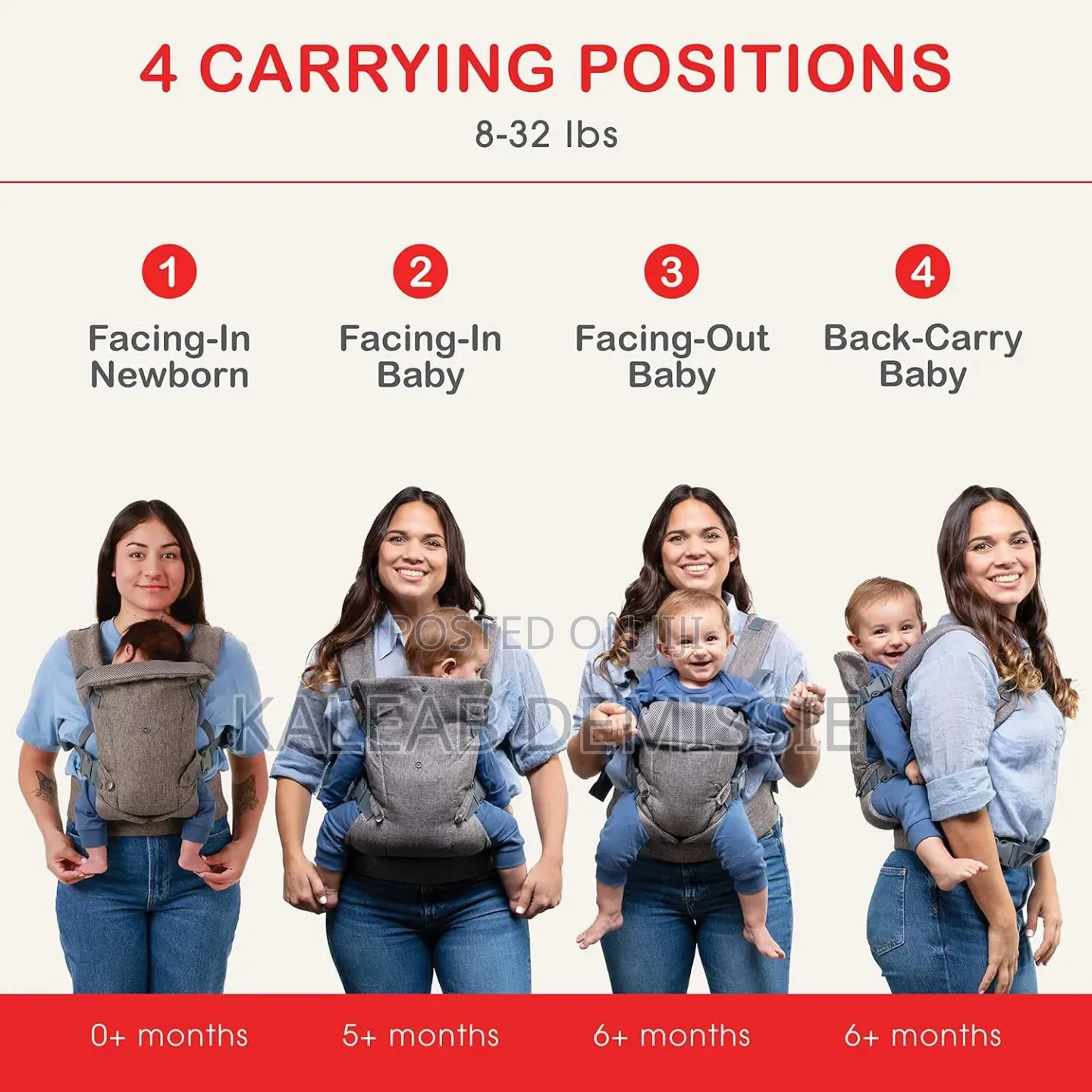 4-in-1 Ergonomic Baby Carrier