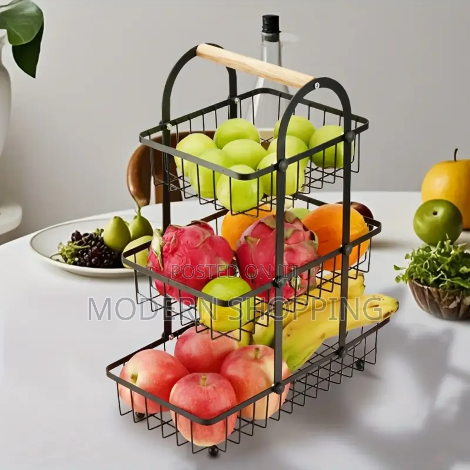 3-tier Stainless Steel Fruit Storage Basket