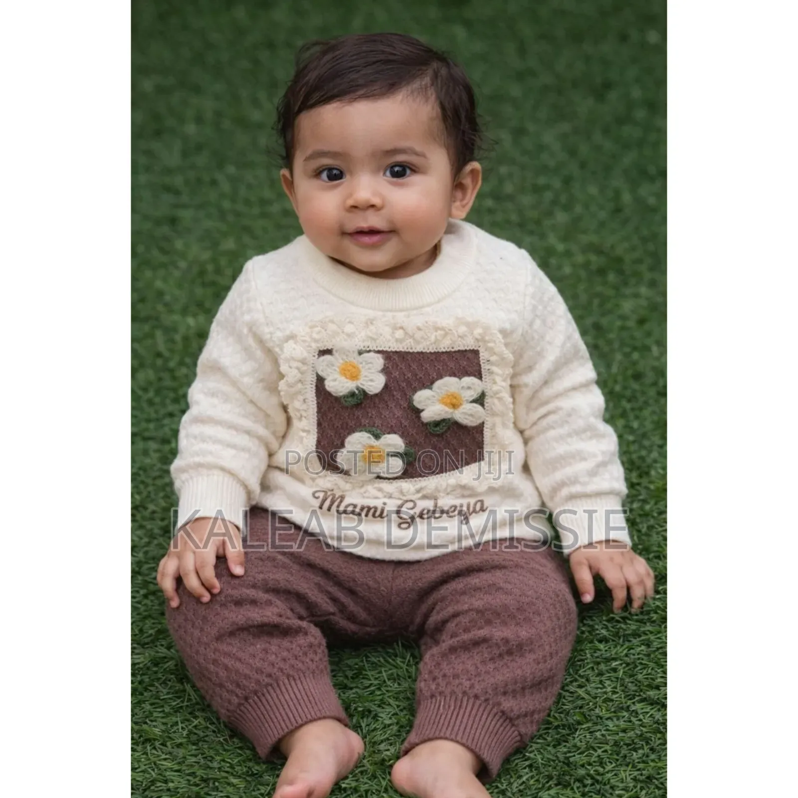 Two-Piece Knitted Baby Clothing Set