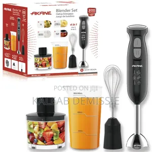 4-in-1 Immersion Hand Blender Set Chopper, Whisk, and Beaker