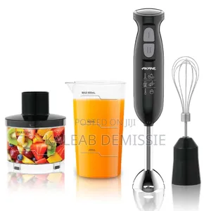 4-in-1 Immersion Hand Blender Set Chopper, Whisk, and Beaker