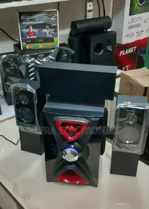 Goldy Multimedia Speaker System Features A 3.1 Channel Configuration