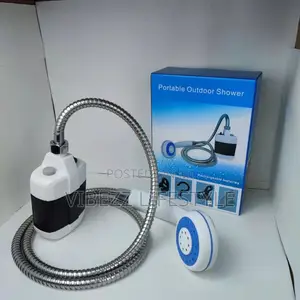 Electric Portable Rechargeable Camping Shower - በባትሪ የሚሰራ ተንቀሳቃሽ ሻወር
