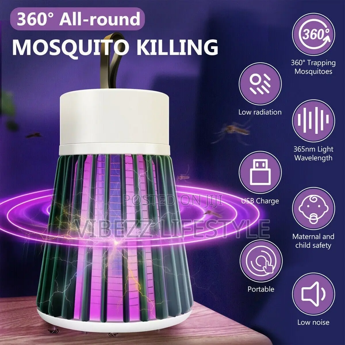 Portable Uv Insect Killer - ለትንኝ እና ለበረራ ነፍሳት መከላከያ