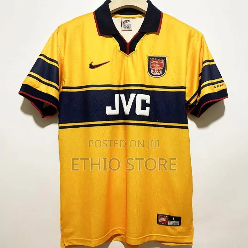 Arsenal 1997-99 JVC Away Retro Jersey Available