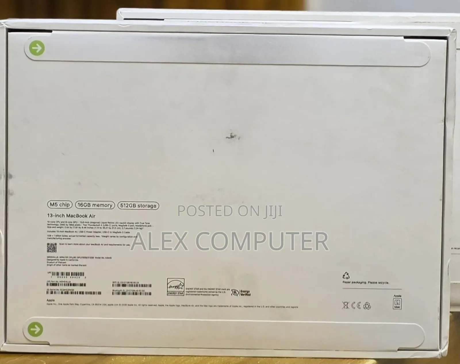 New Laptop Apple MacBook Air 2026 M5 13-inch 16GB Apple M5 SSD 512GB