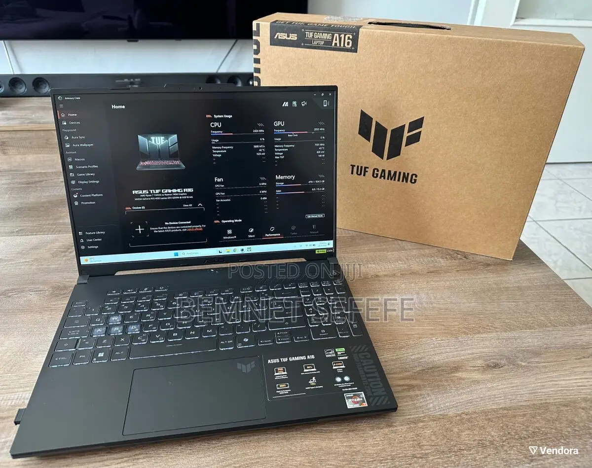New Laptop Asus TUF Gaming A16 32GB AMD Ryzen 9 SSD 1T